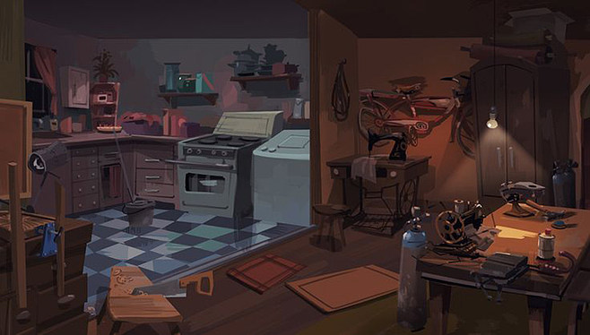 歐美Q版室內(nèi)場景 原畫插畫的創(chuàng)意世界