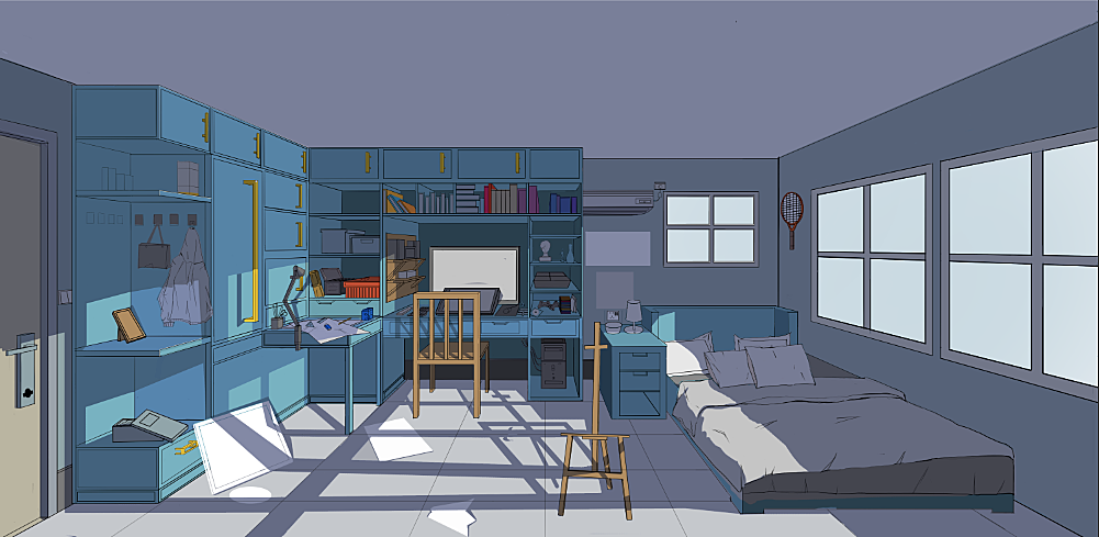 日系室內(nèi)場景繪畫步驟與室外設(shè)施工程施工的跨領(lǐng)域啟示